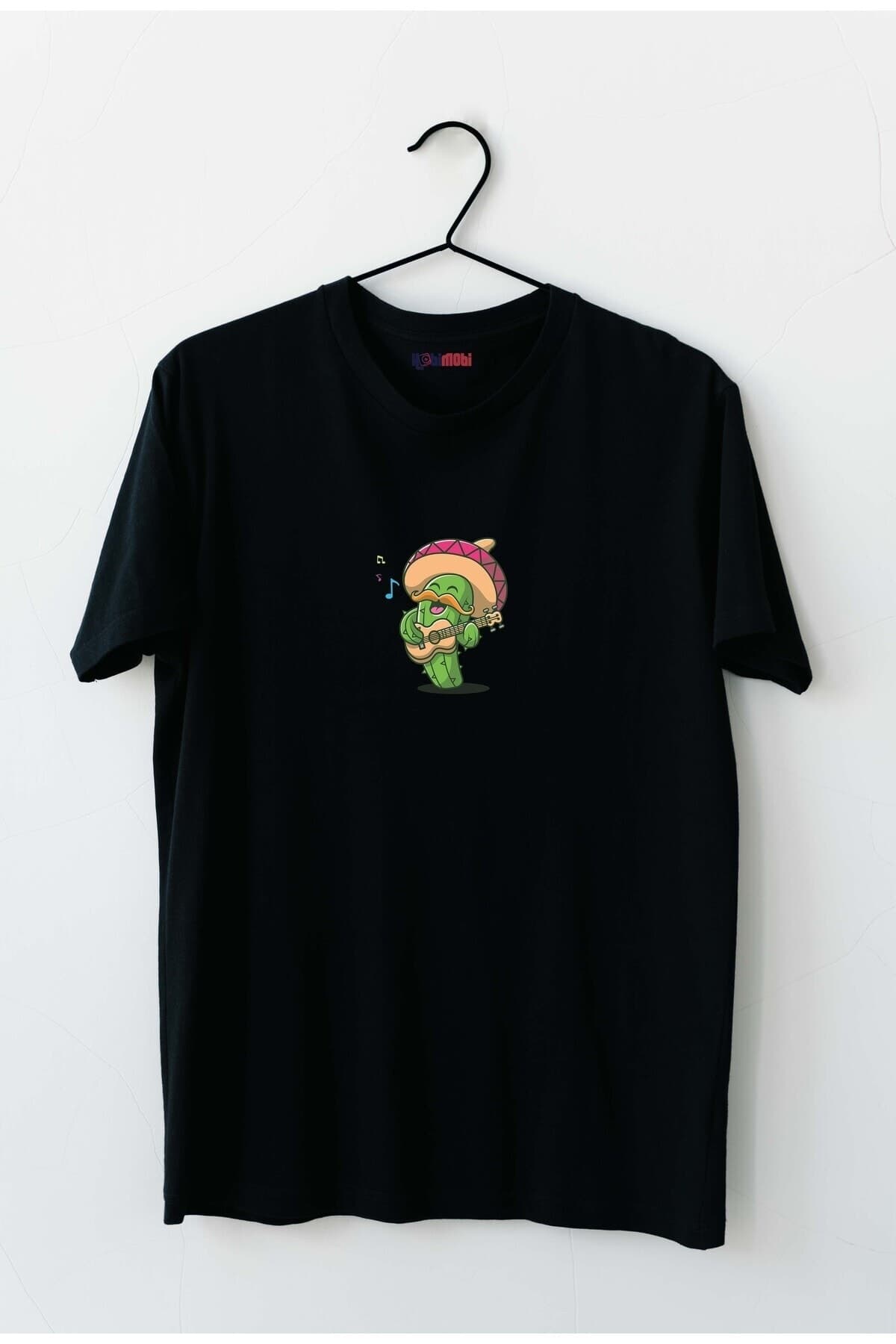 Meksikalı Kaktüs Tasarım Baskılı Kadın Tshirt - L