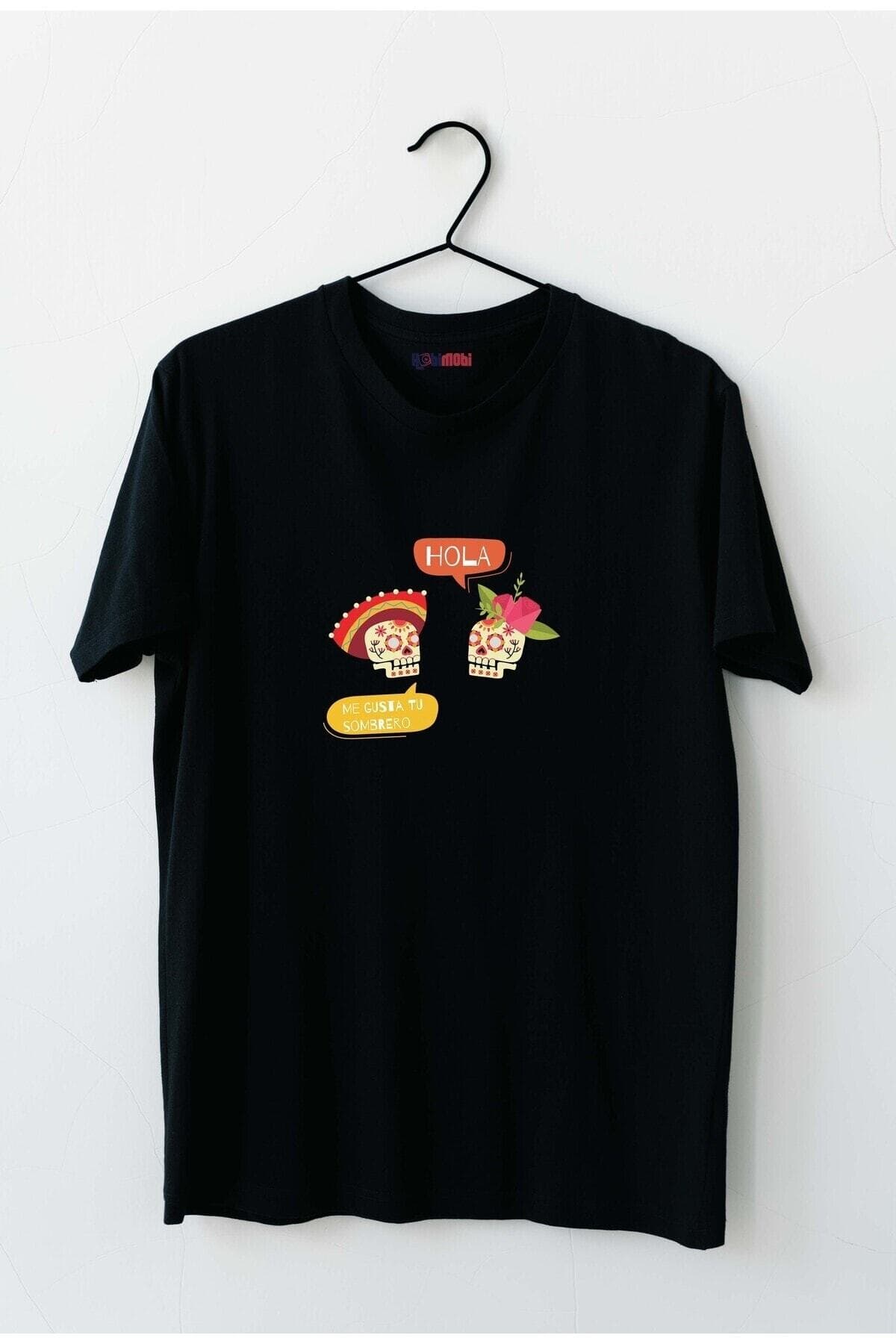 Hola Kurukafa Tasarım Baskılı Kadın Tshirt - L