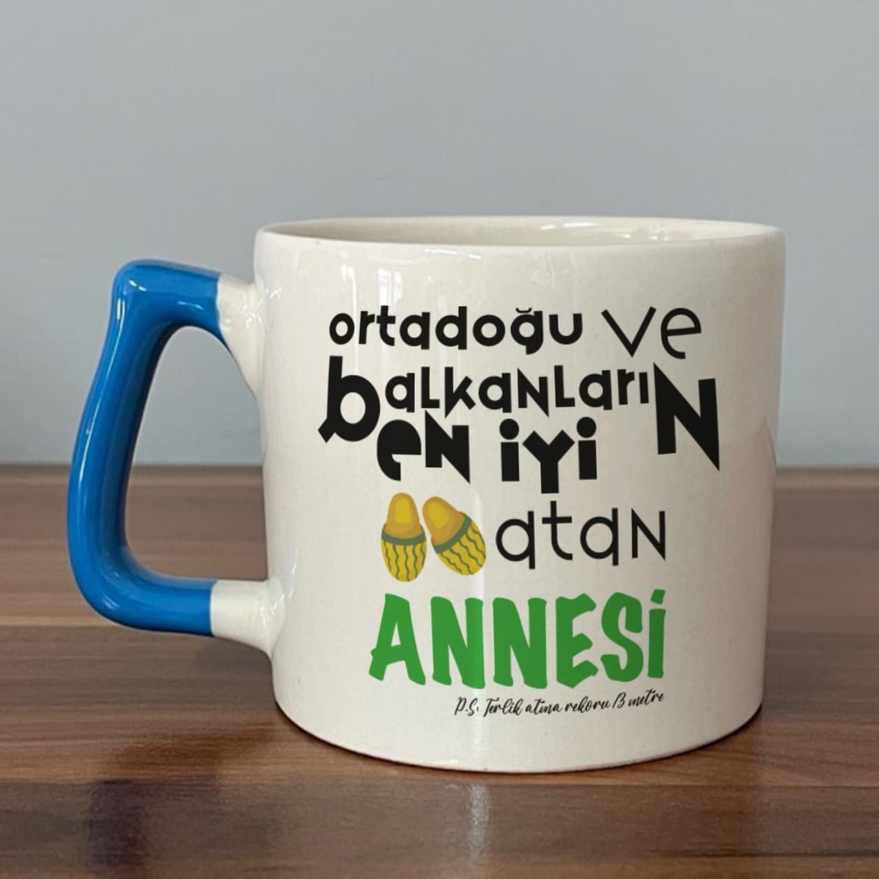Ortadoğu Ve Balkanları En İyi Baskılı Mavi Kulplu Prime Kupa