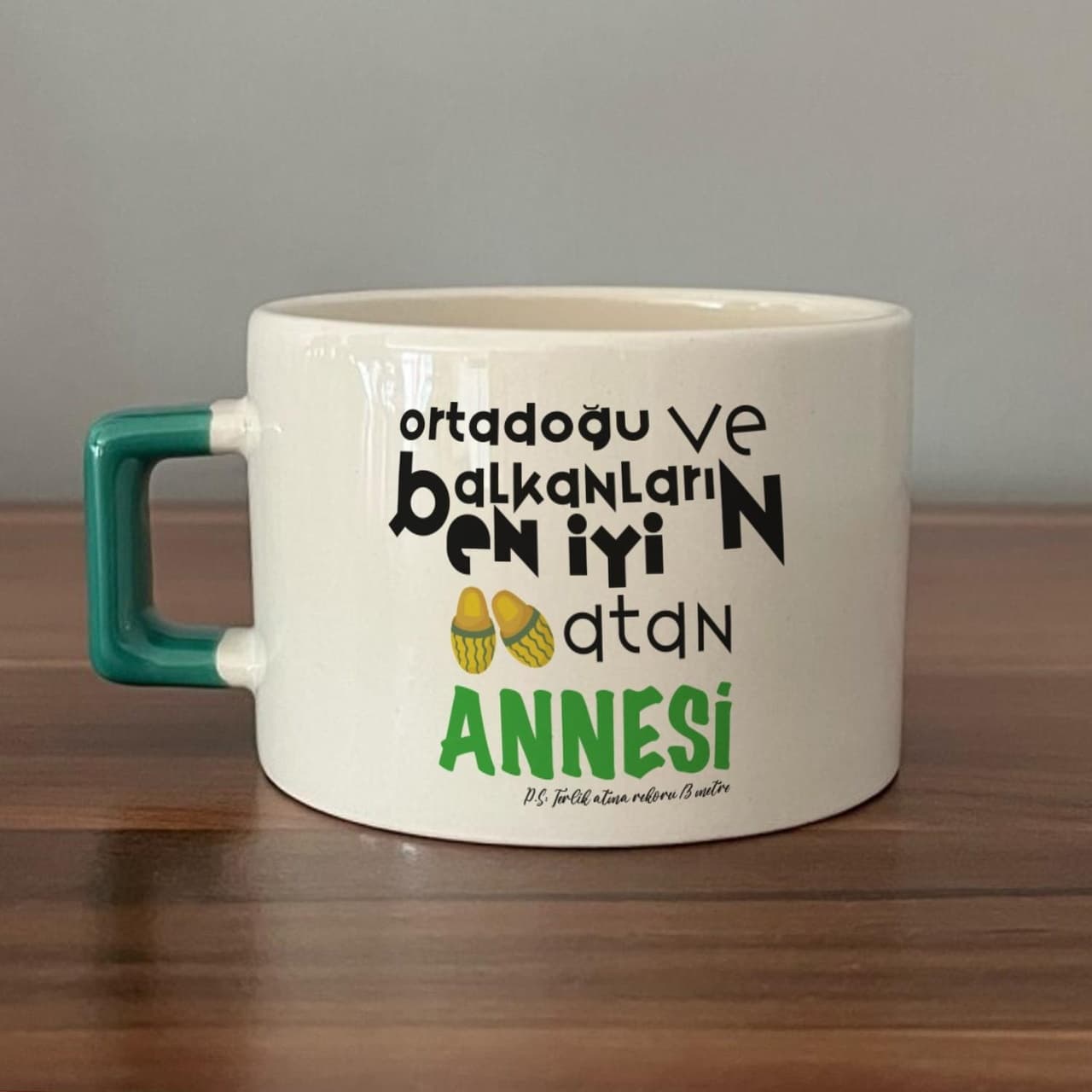 Ortadoğu Ve Balkanları En İyi Baskılı Siyah Kulplu Kare Espresso Fincanı