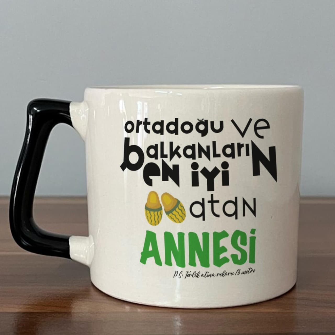 Ortadoğu Ve Balkanları En İyi Baskılı Siyah Kulplu Prime Kupa