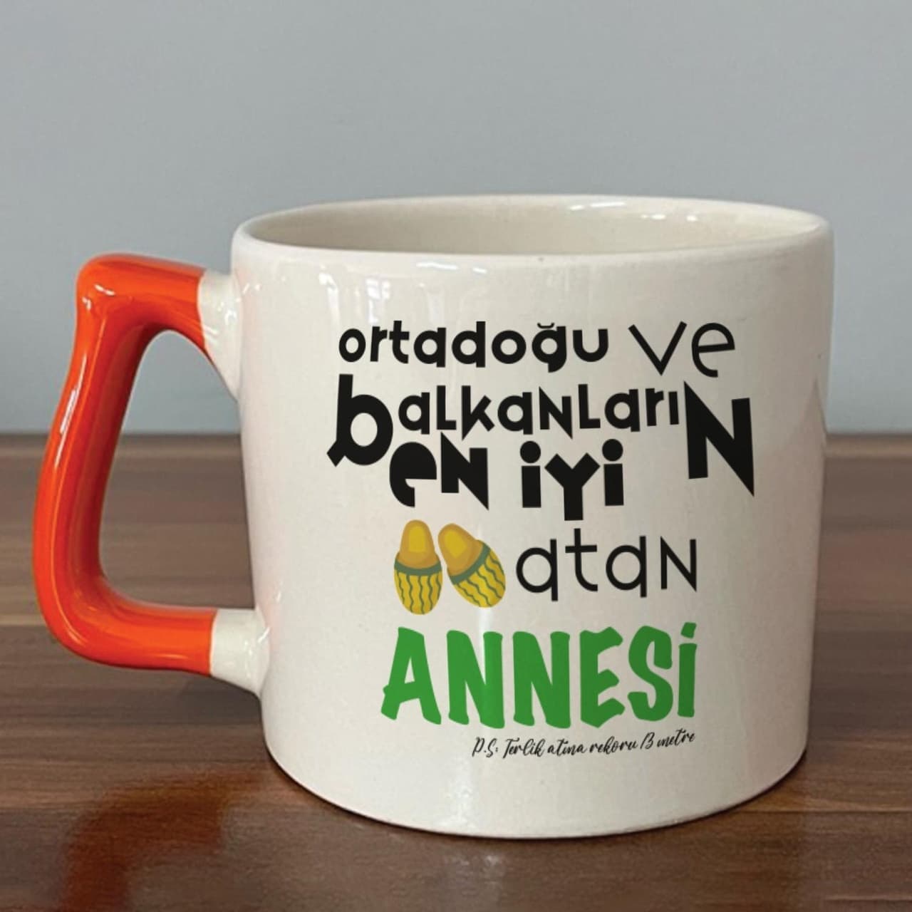 Ortadoğu Ve Balkanları En İyi Baskılı Turuncu Kulplu Prime Kupa
