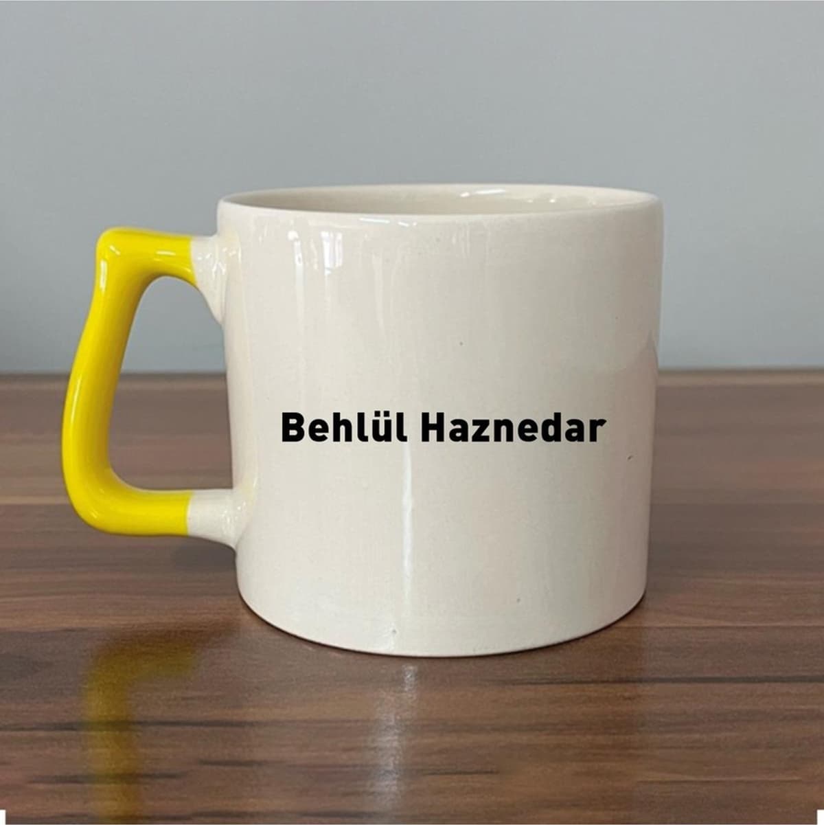Seçtiğin İsim&logo Tasarım Sarı Kulplu Prime Kupa