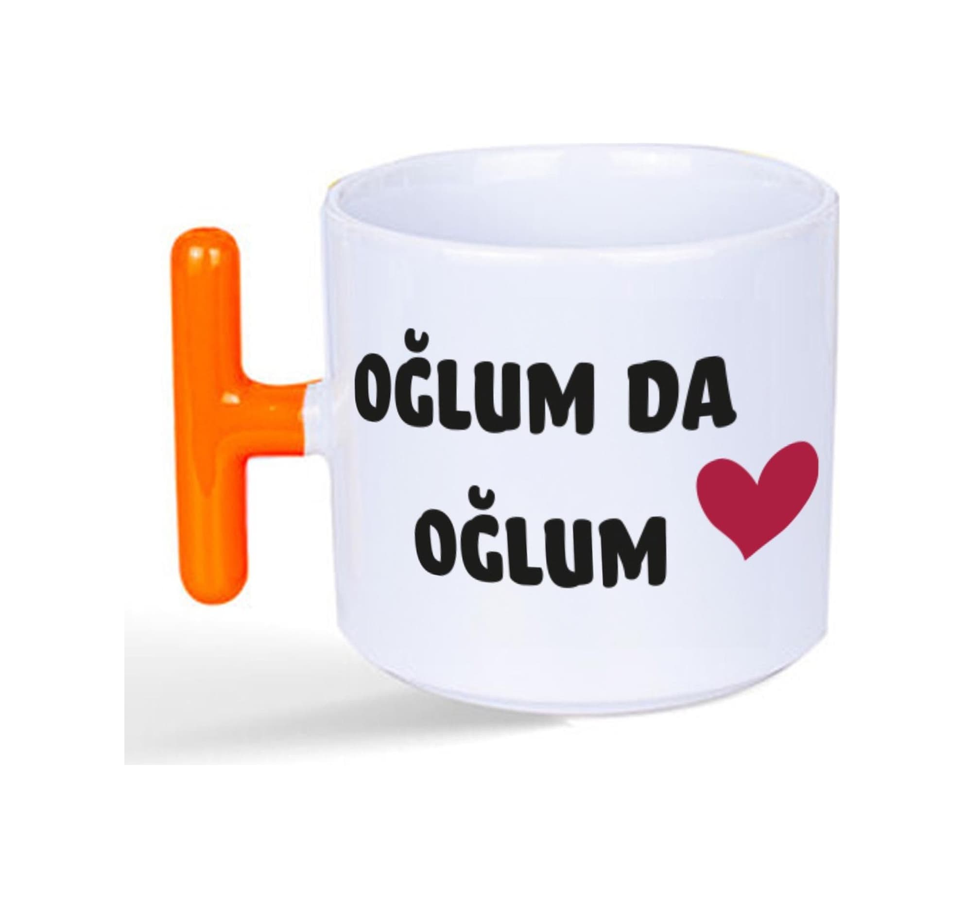 Oğlum Da Oğlum Baskılı Turuncu Kulplu T Kupa