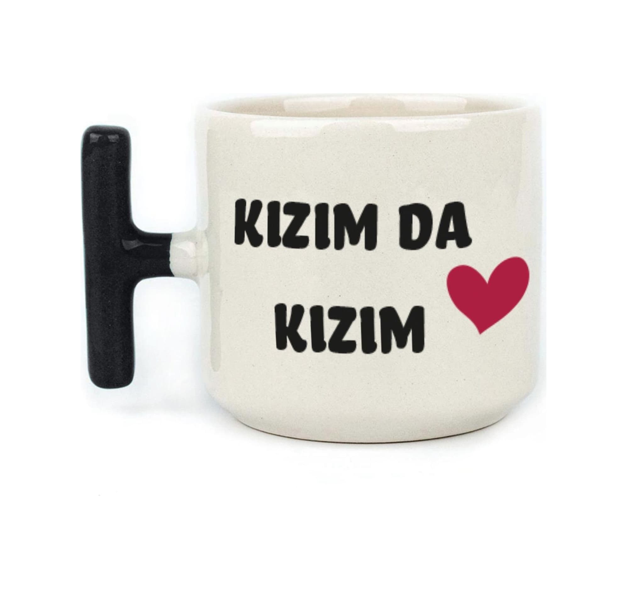 Kızım Da Kızım Baskılı Kadınlar Günü Siyah Kulplu T Kupa