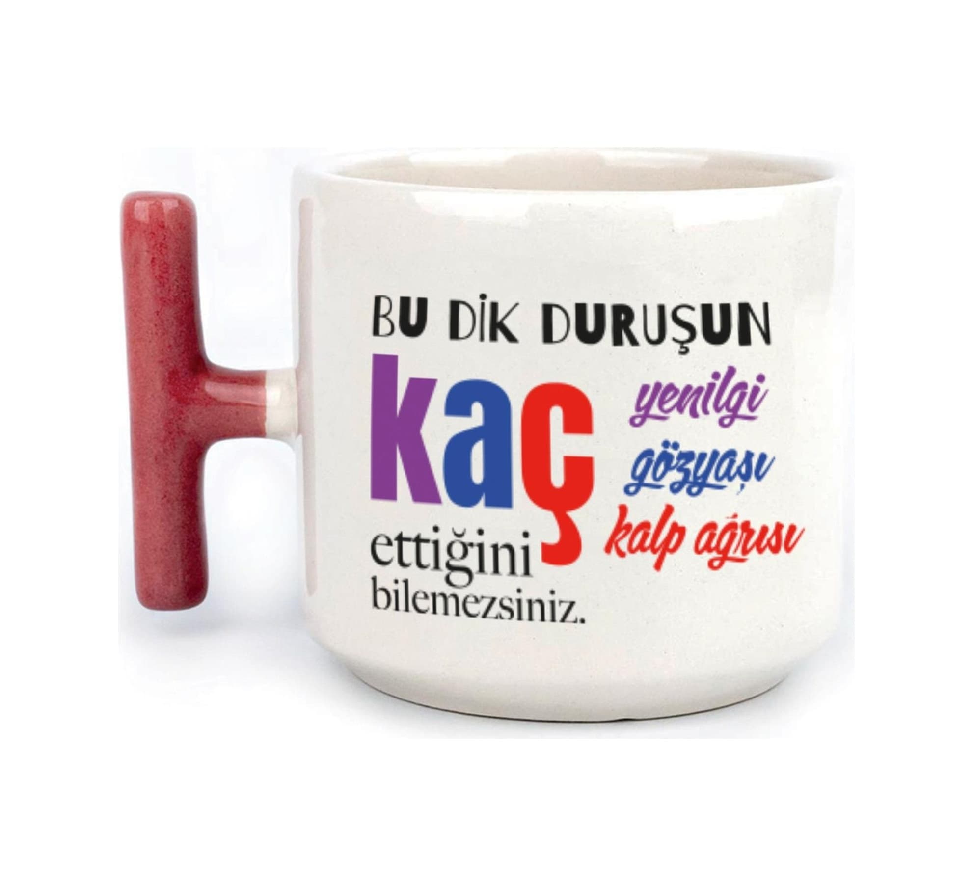 Bu Dik Duruşun Baskılı Kadınlar Günü Kırmızı Kulplu T Kupa