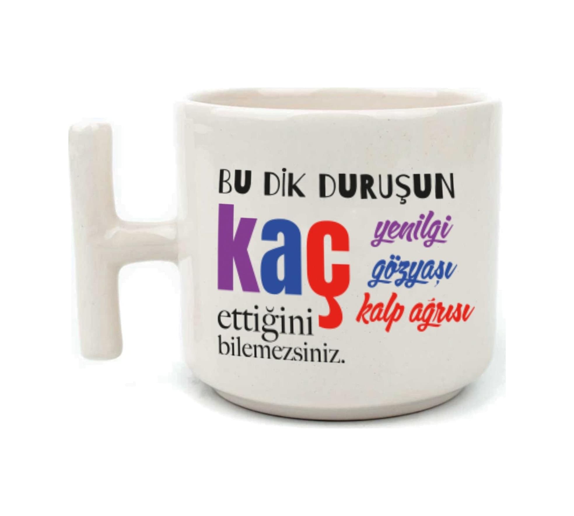 Bu Dik Duruşun Baskılı Kadınlar Günü Beyaz Kulplu T Kupa