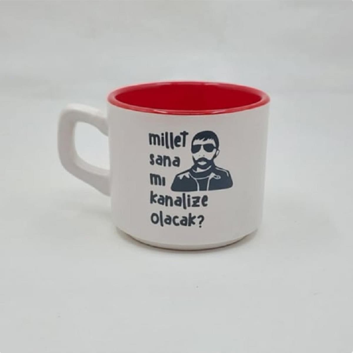 Millet Sana Mı Kanalize Olacak Baskılı Kırmızı İçli Venüs Kupa