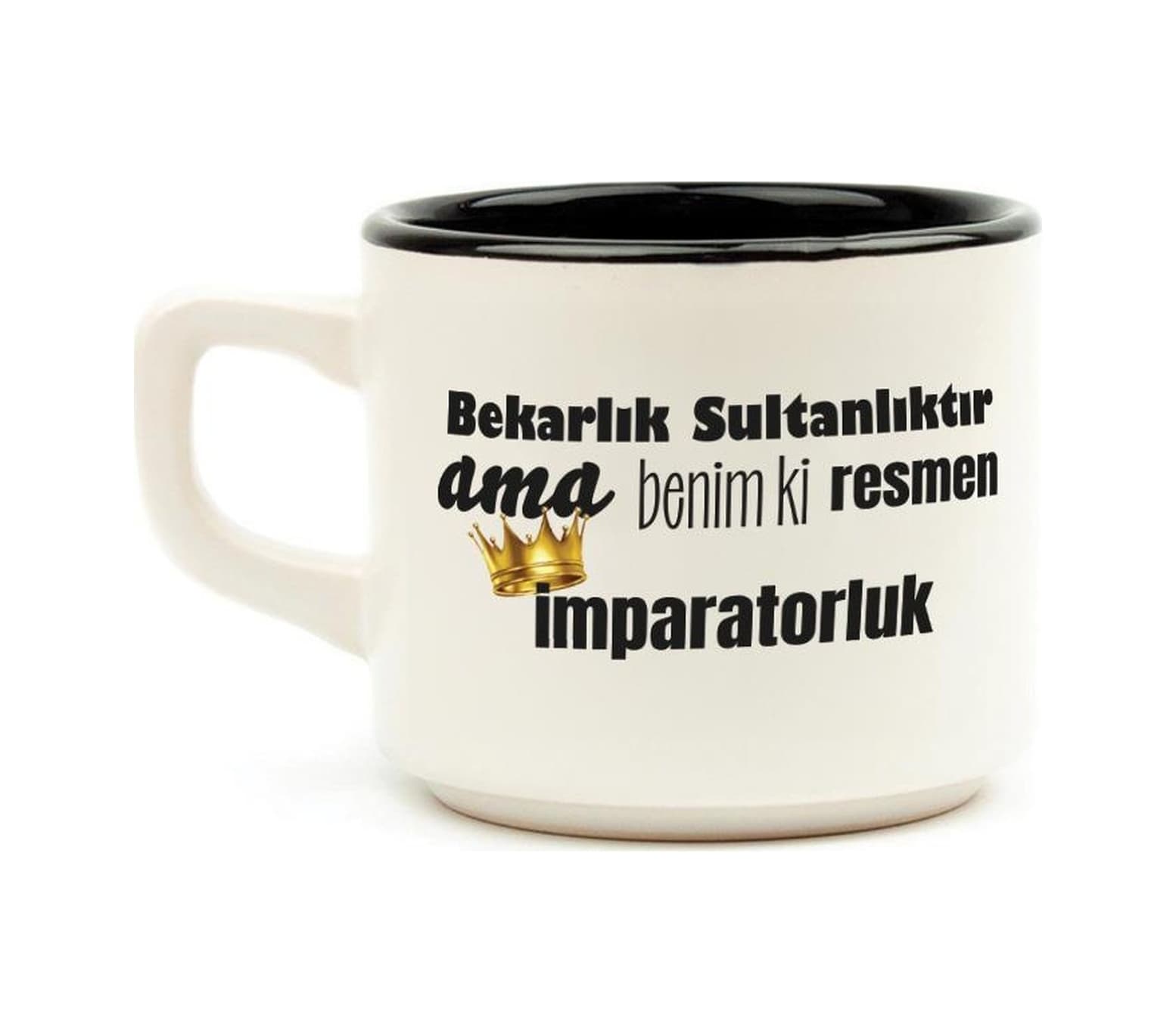 Mor Mürekkep Bekarlık Sultanlıktır Ama Baskılı Siyah Venüs Kupa