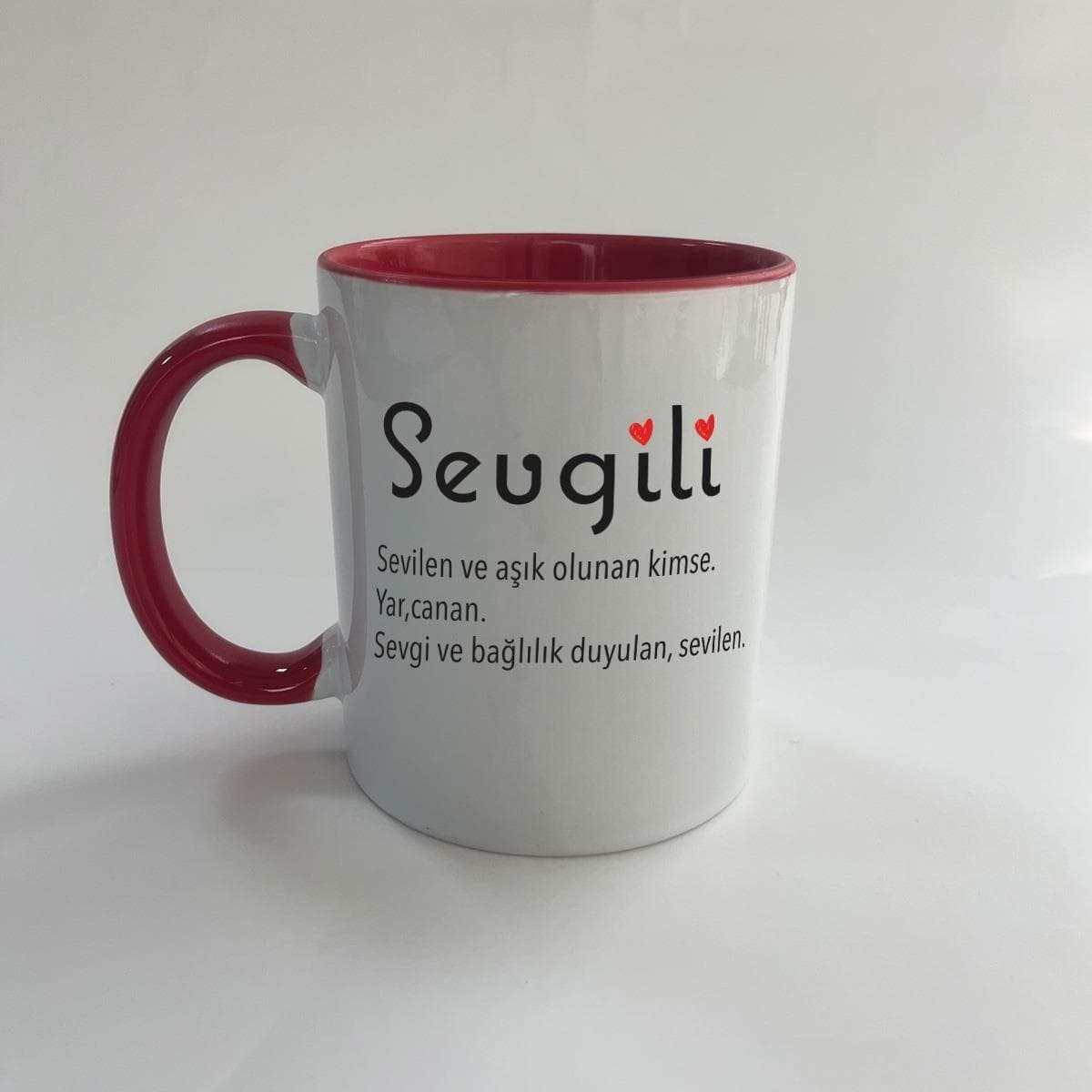 Sevgili Baskılı Kırmızı Mega Kupa