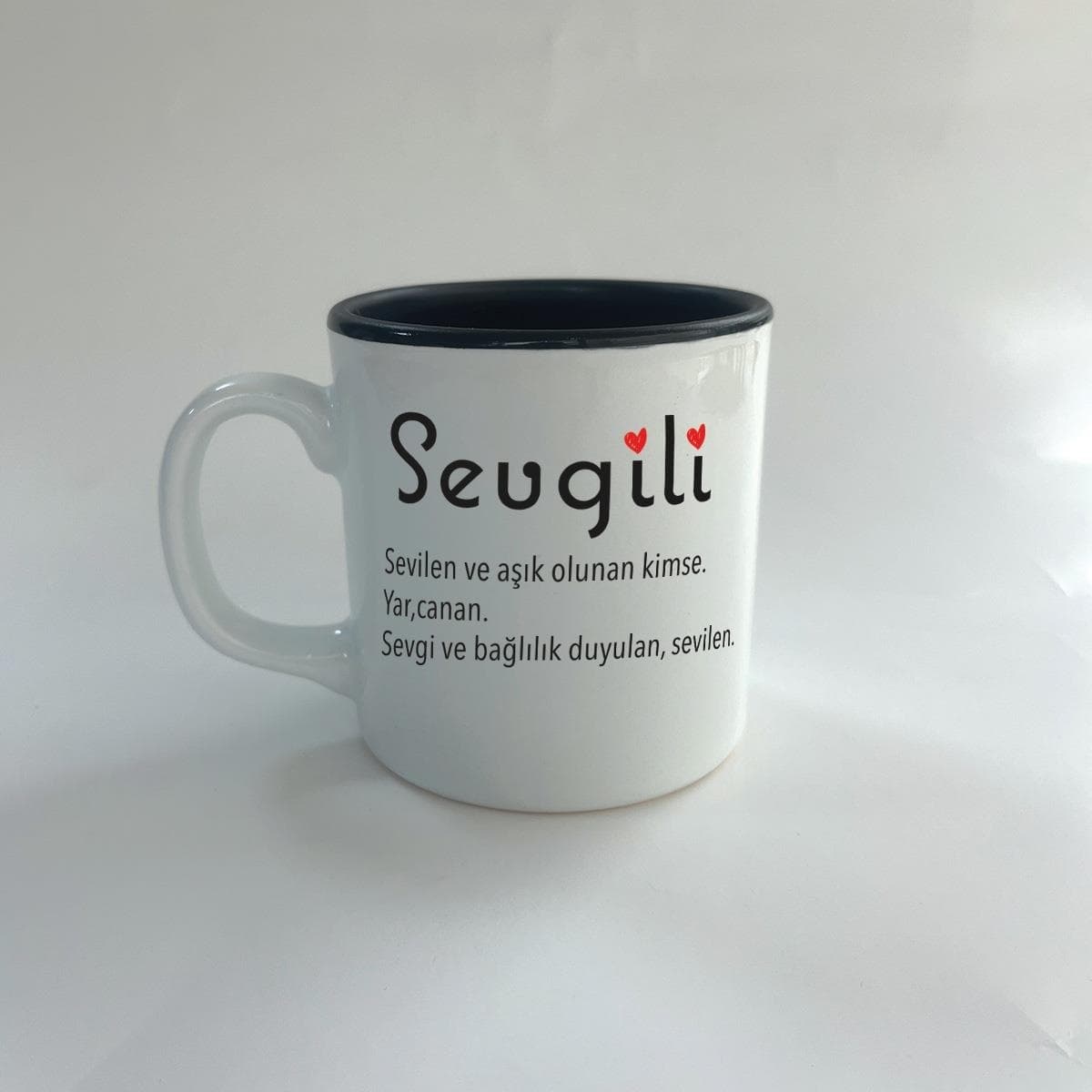 Sevgili Baskılı Siyah Multi Kupa