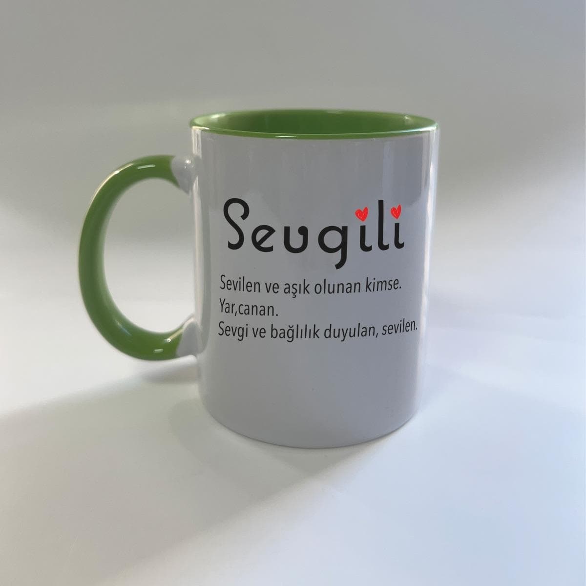 Sevgili Baskılı Yeşil Mega Kupa