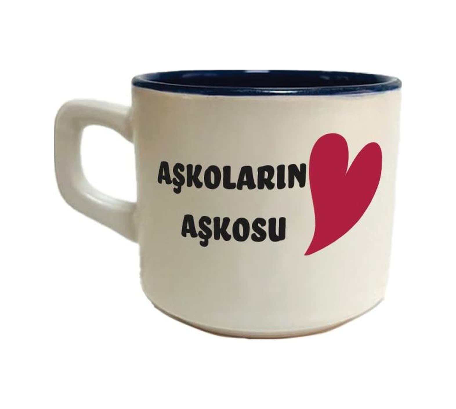 Mor Mürekkep Aşkoların Aşkosu Baskılı Siyah Venüs Sevgililer Günü Kupası