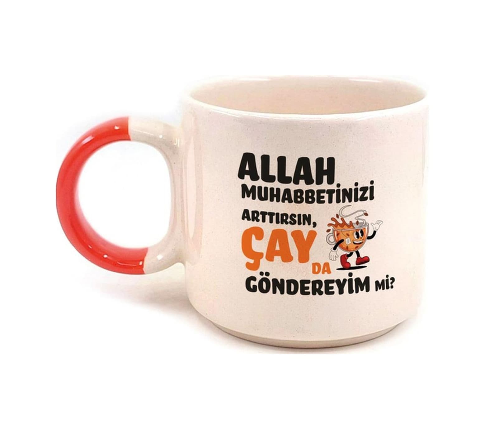 Çay Da Göndereyim Mi Baskılı Kırmızı Kulplu P Öğretmenler Günü Kupası
