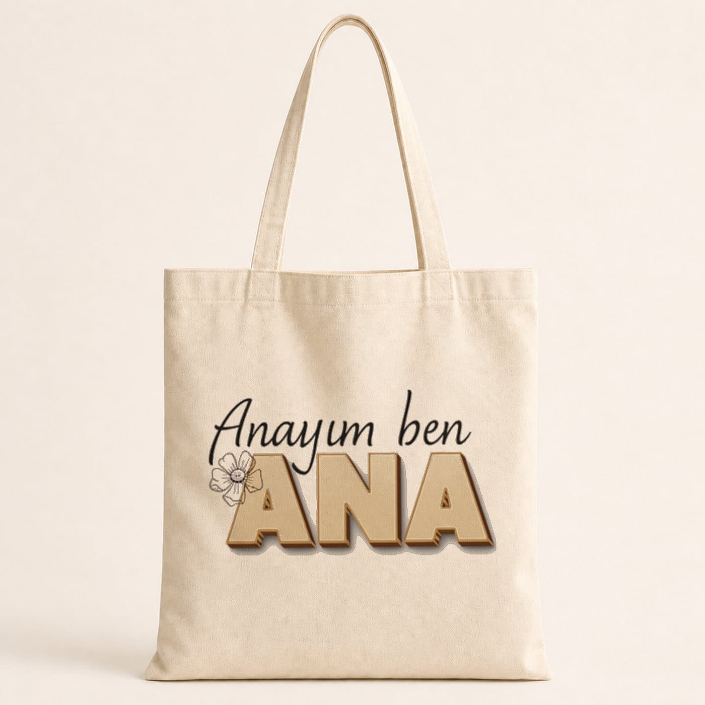 Anayım Ben Ana Baskılı Bez Çanta