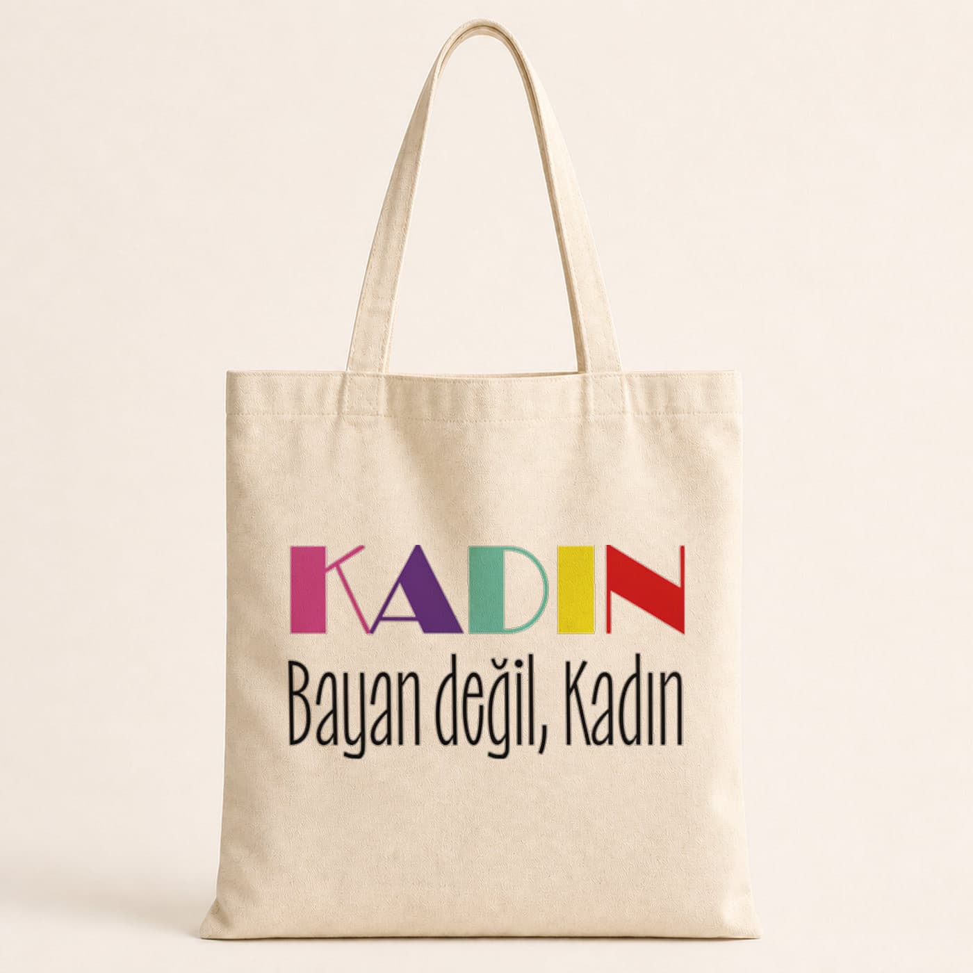 Kadın Bayan Değil Baskılı Bez Çanta