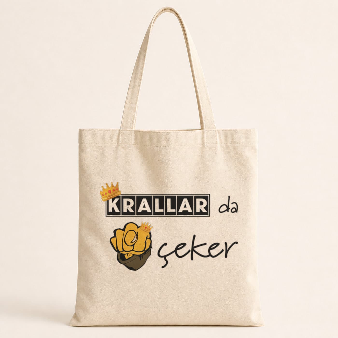 Krallar Da Nah Çeker Baskılı Bez Çanta