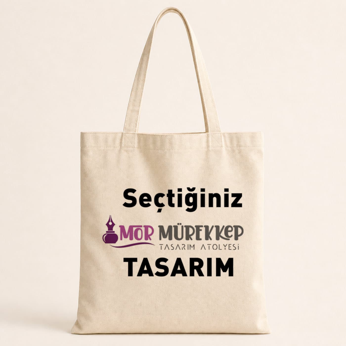 Seçtiğin Mor Mürekkep Baskılı Bez Çanta