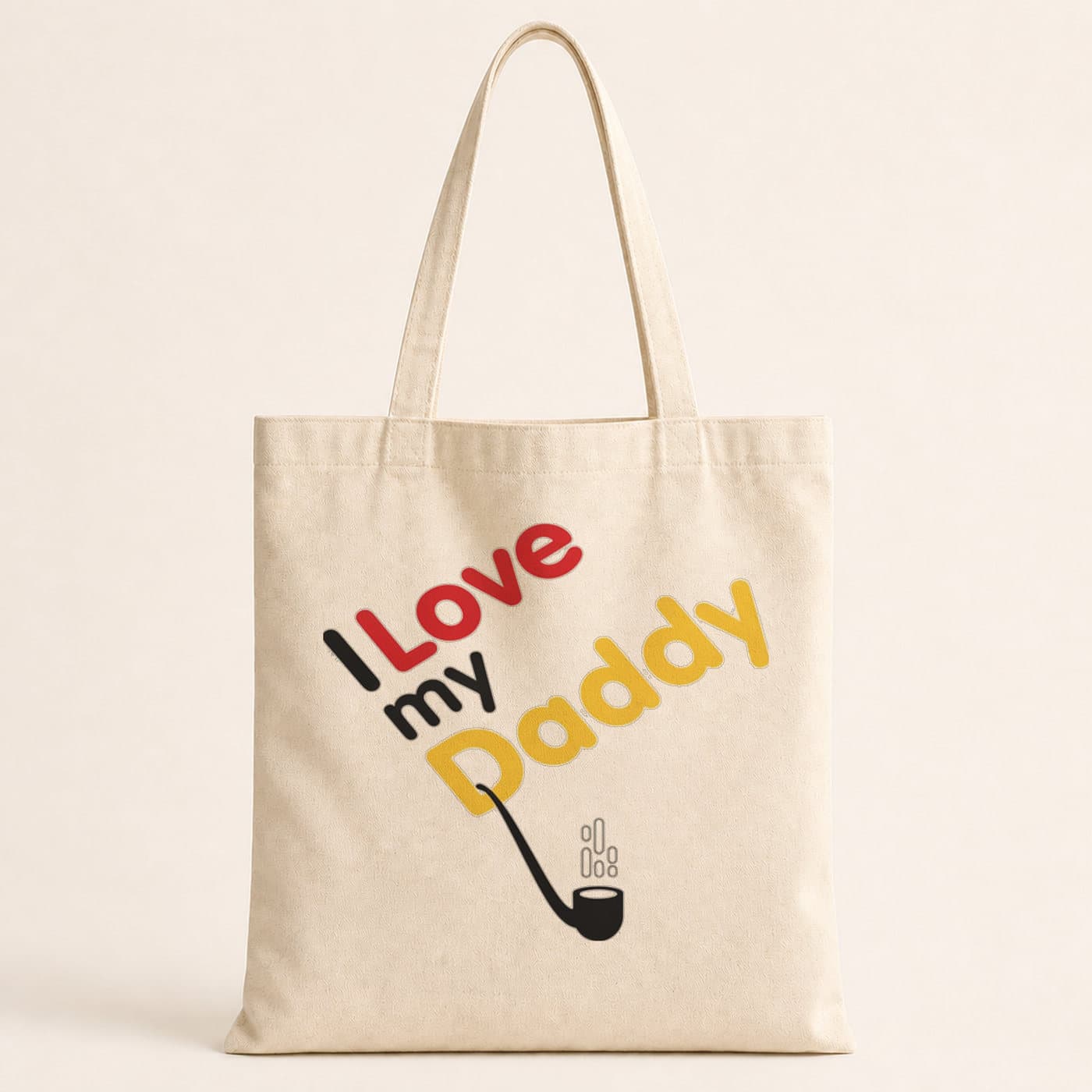 Love Daddy Baskılı Bez Çanta