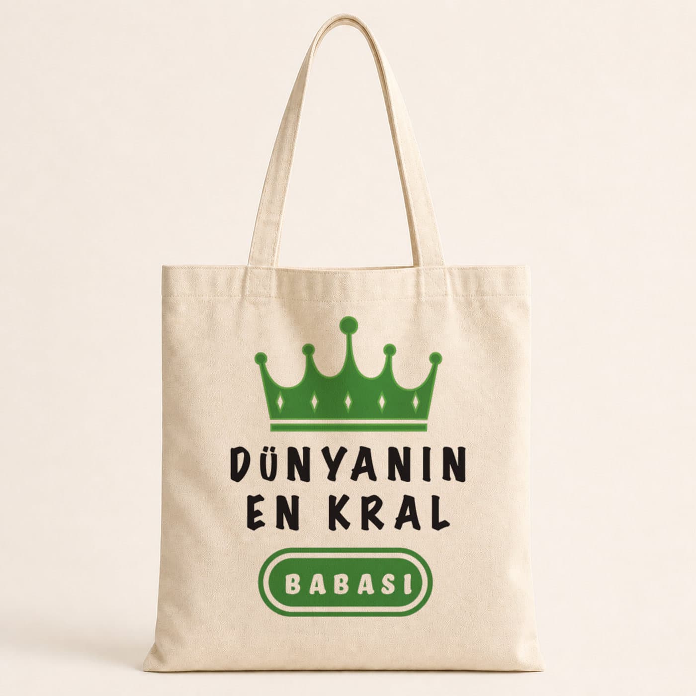 Dünyanın En Kral Babası Baskılı Bez Çanta