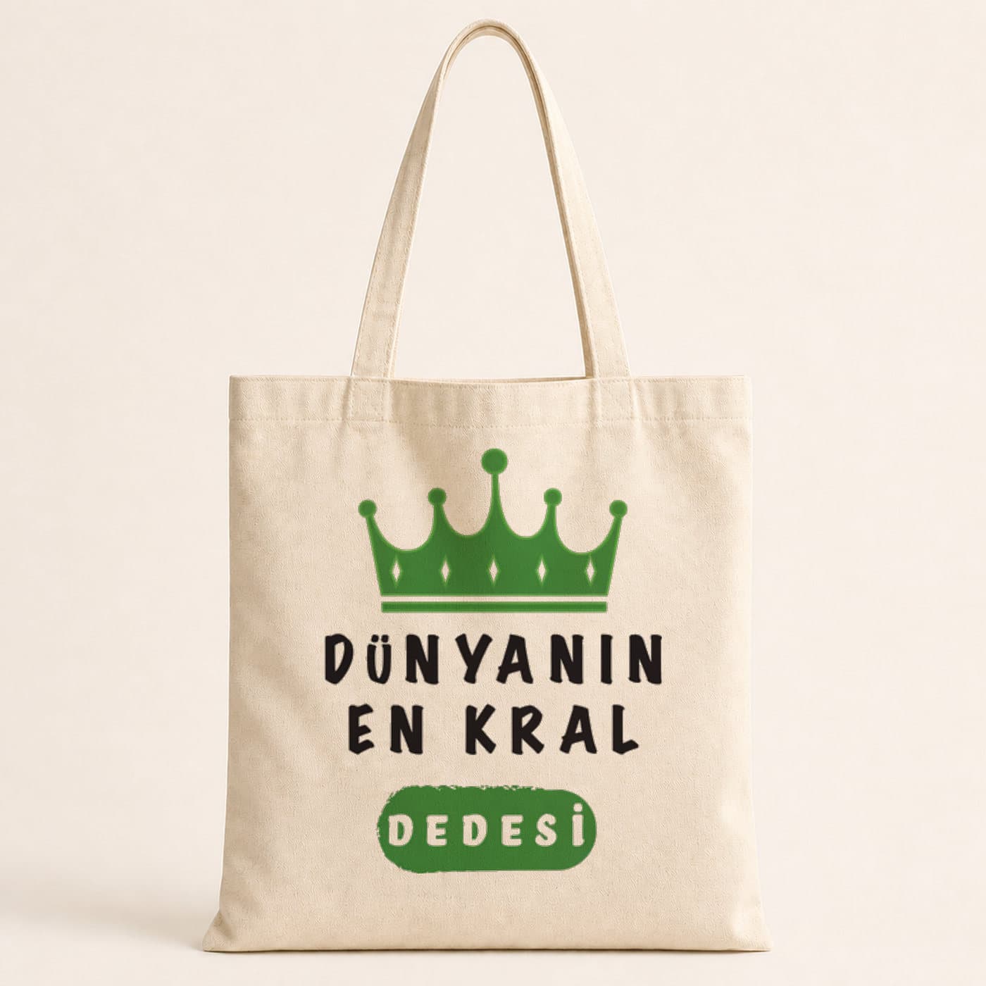 Dünyanın En Kral Dedesi Baskılı Bez Çanta