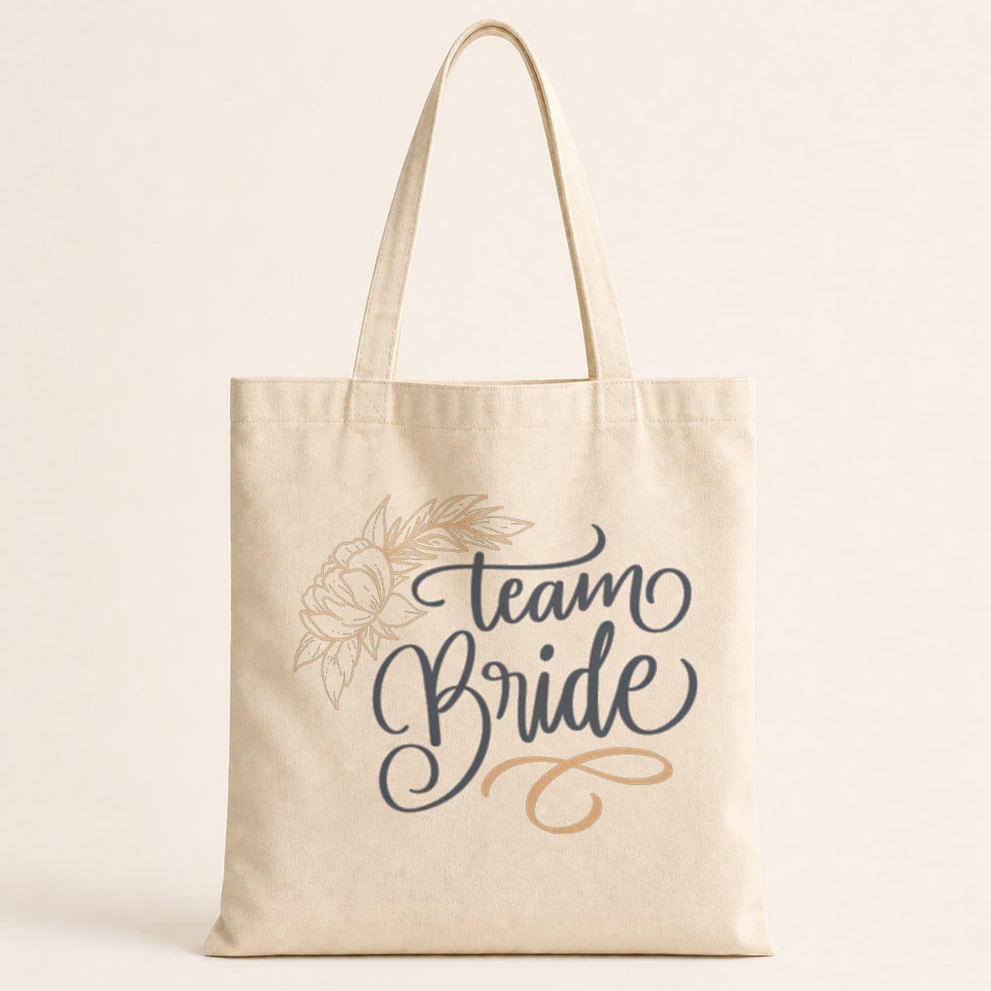 Team Bride Yazı Baskılı Bez Çanta