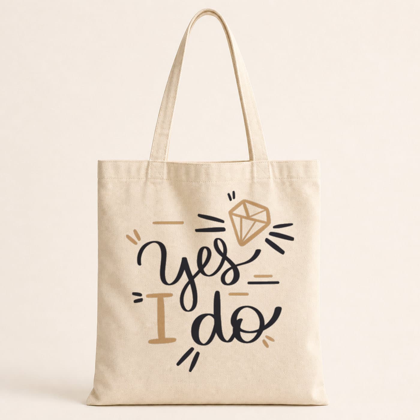 Yes I Do Yazı Baskılı Bez Çanta