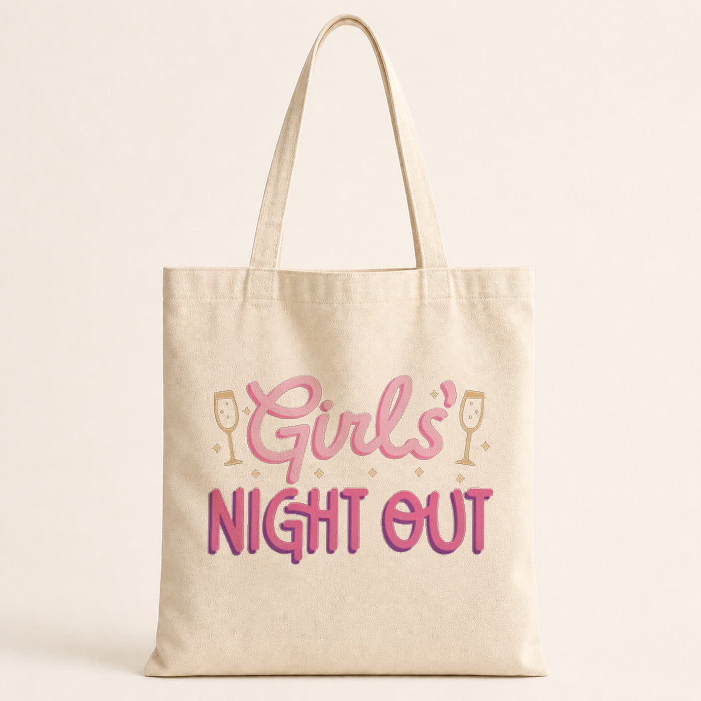 Girl S Night Out Yazı Baskılı Bez Çanta