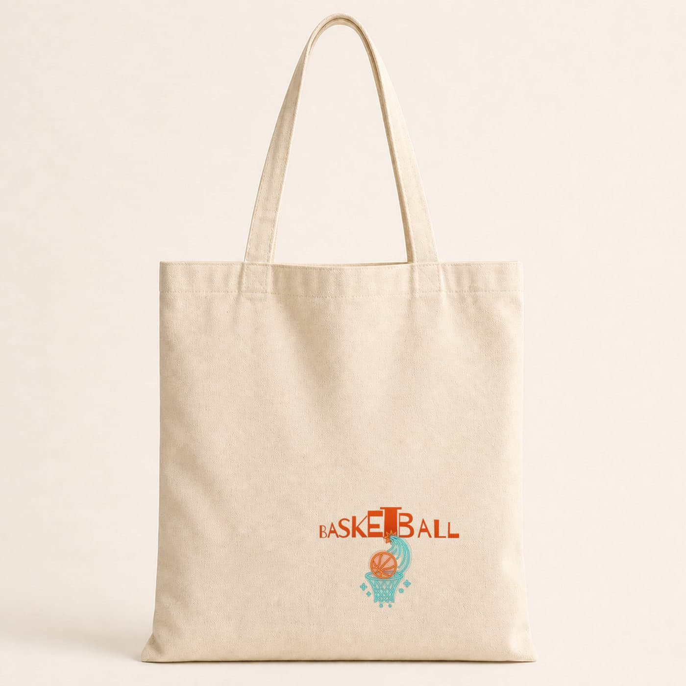 Baketball Yazılı Tasarım Baskılı Bez Çanta