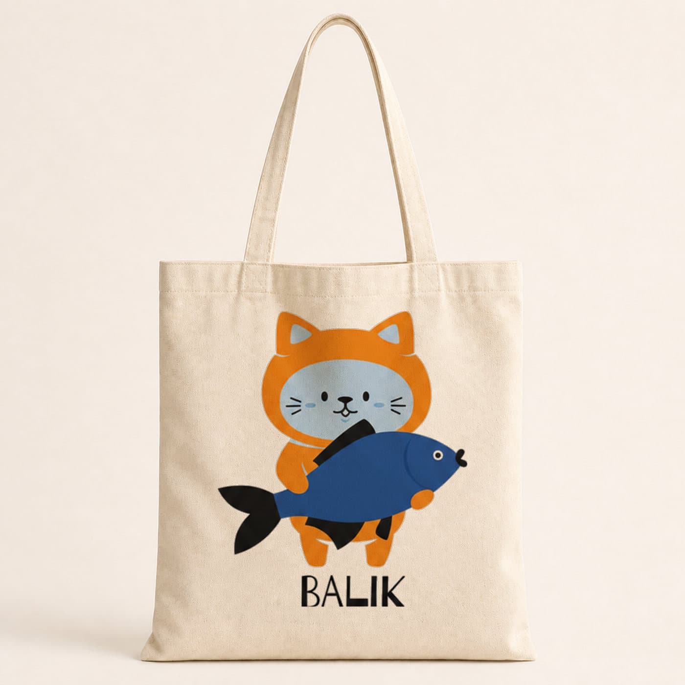Balık Burcu Ve Onla Alakalı Komik Açıklama Baskılı Bez Çanta
