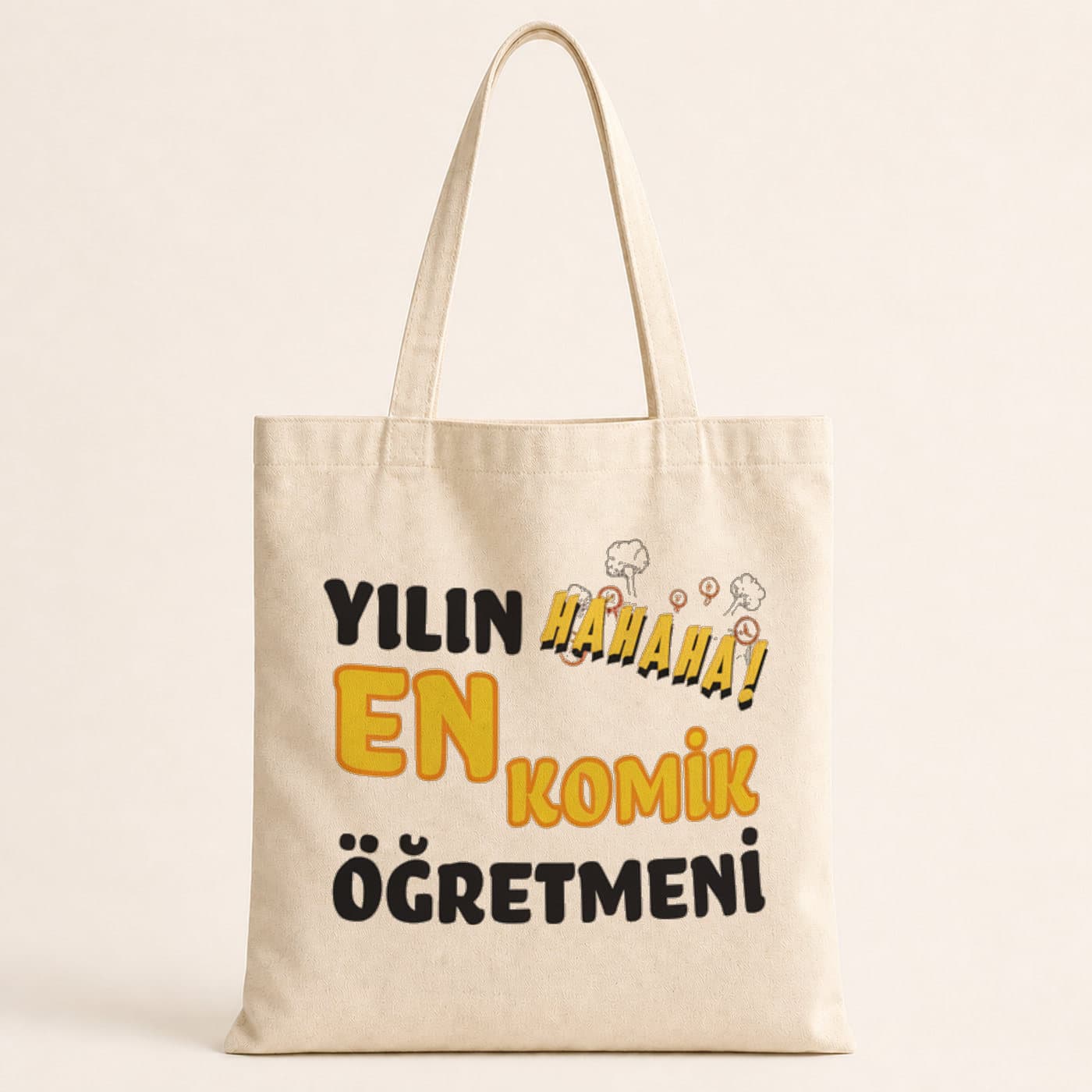 Yılın En Komik Öğretmeni Baskılı Bez Çanta