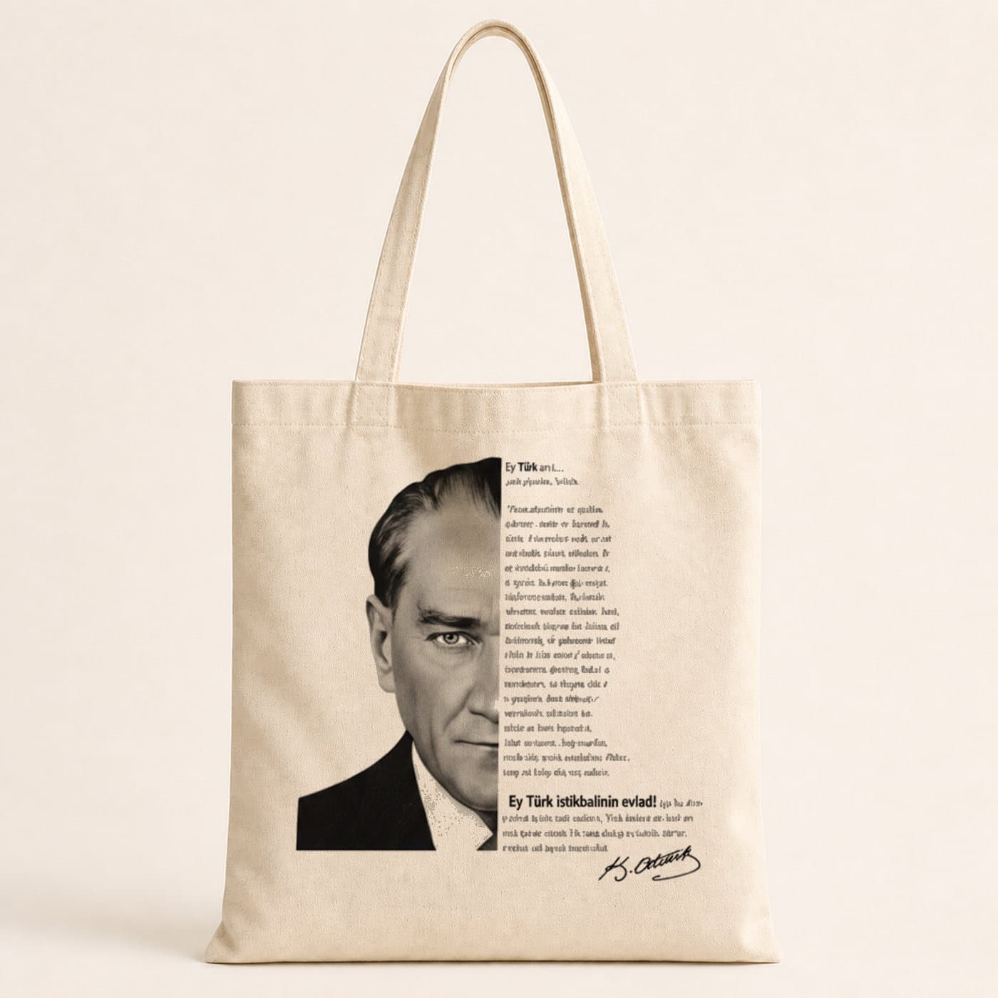Atatürk Ve Türk Gençliğine Hitabesi Baskılı Bez Çanta