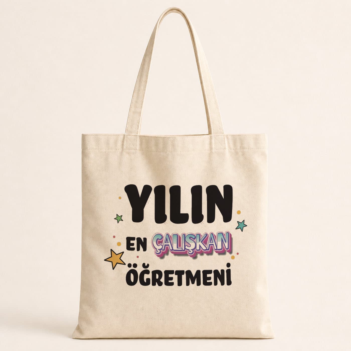 Yılın En Çalışkan Öğretmeni Baskılı Bez Çanta