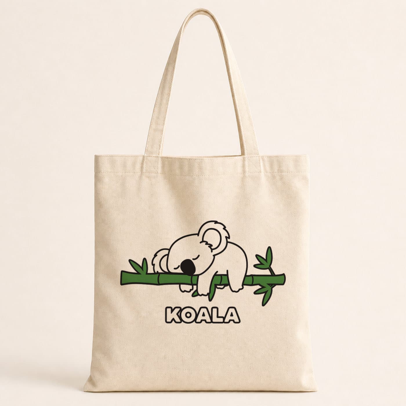 Koala Baskılı Bez Çanta