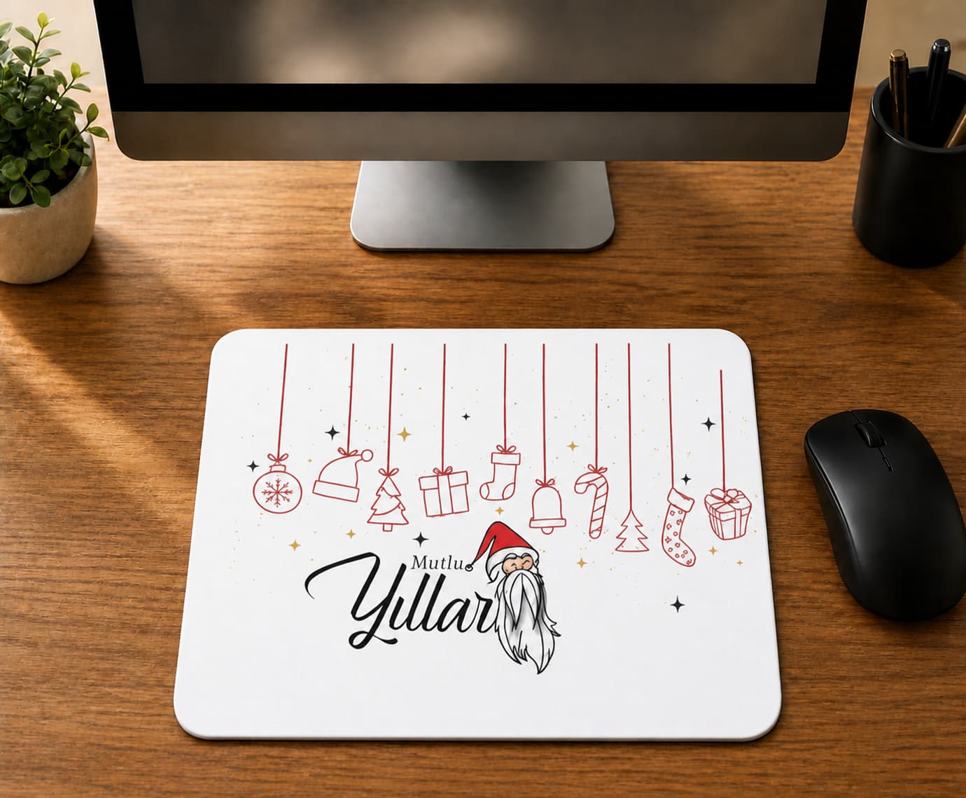 Bir Yıl Değil Her Yıl Yan Yana Aile - BASKILI MOUSE PAD