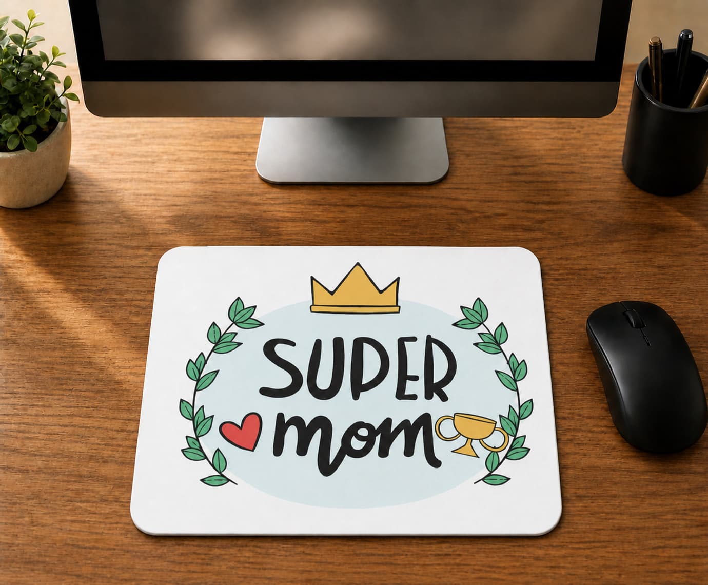 Super Mom Yazı - BASKILI MOUSE PAD