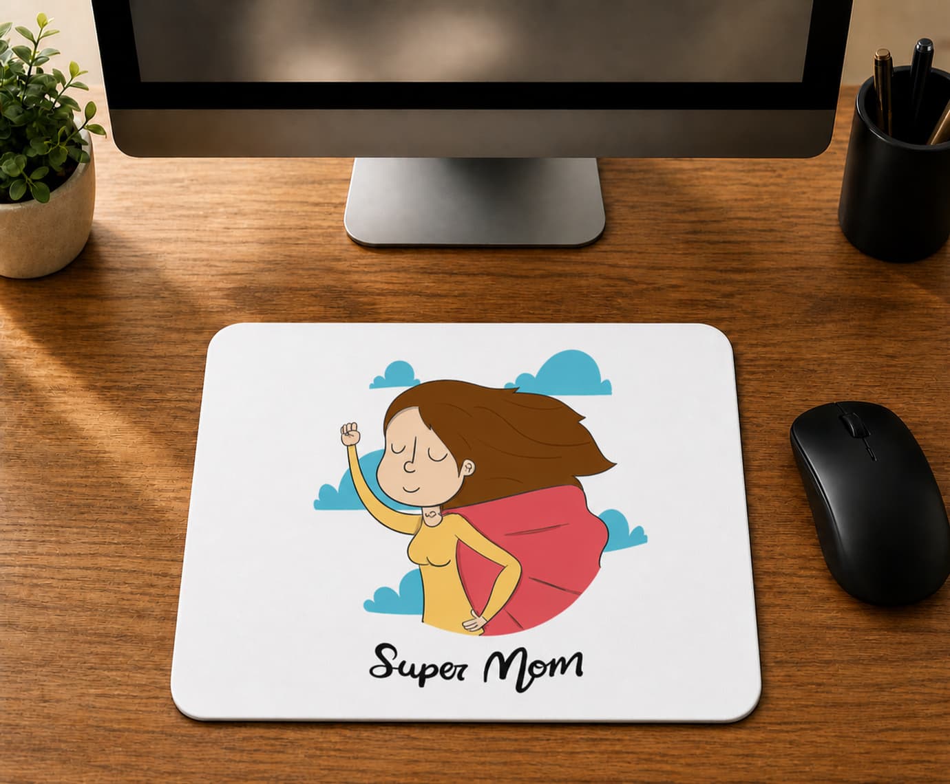 Süper Mom Pelerin - BASKILI MOUSE PAD