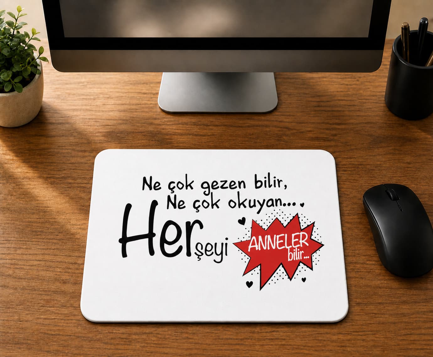 Ne Çok Gezen Bilir Ne Çok Okuyan - BASKILI MOUSE PAD