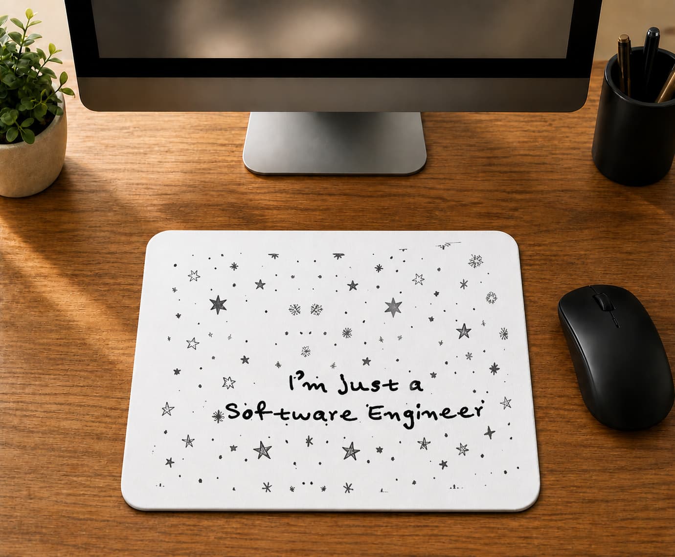 Sad Üzgün Panda - Meslek Yazılımcı - BASKILI MOUSE PAD