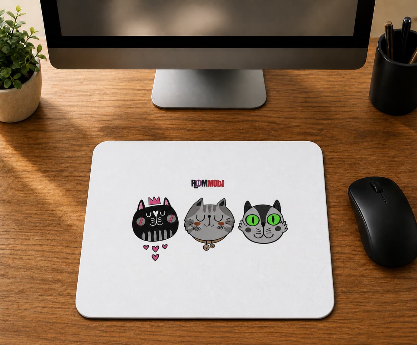 3 Lü Kediler Tasarım - BASKILI MOUSE PAD