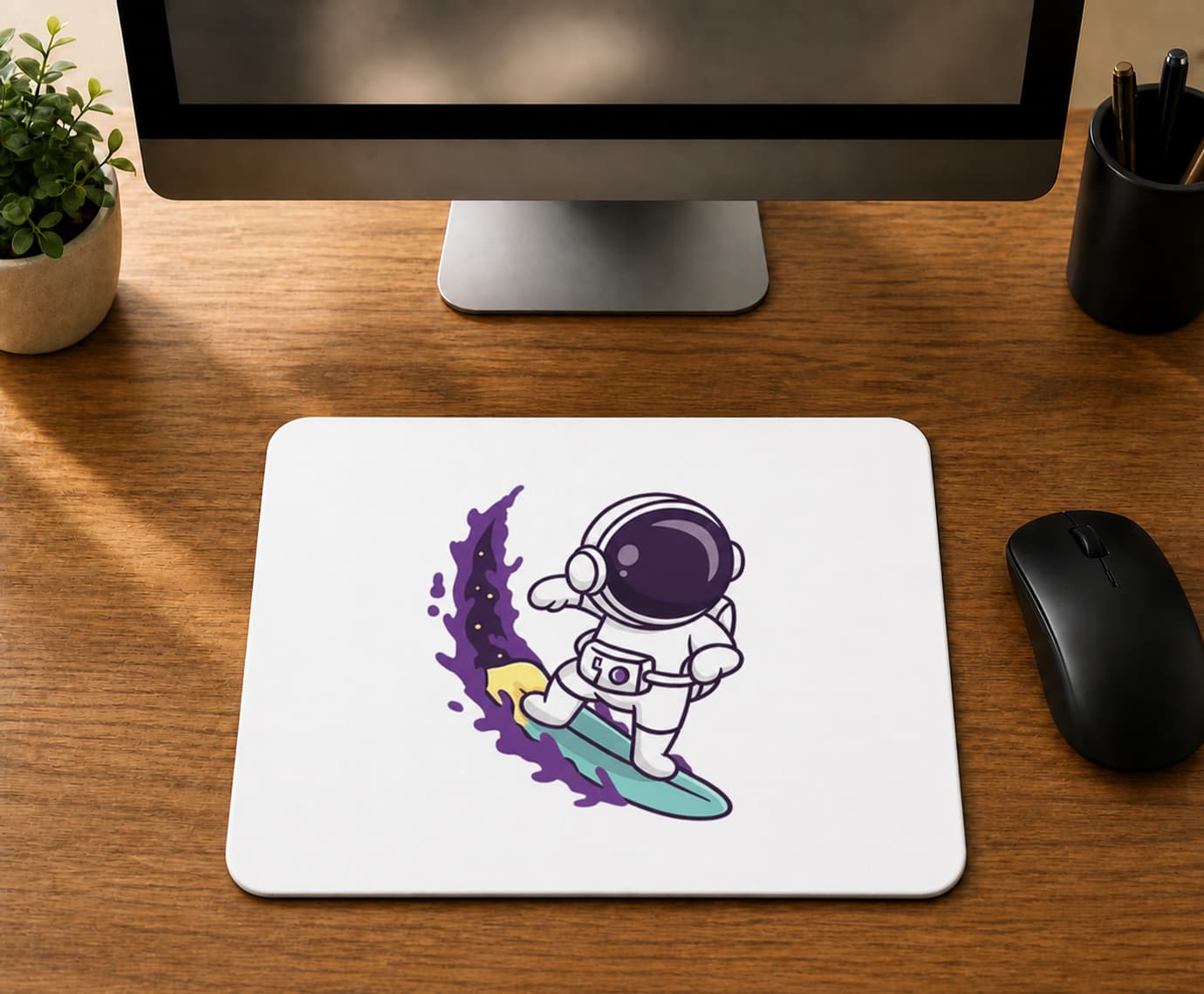 Su Kayağı Ve Astronot Tasarım - BASKILI MOUSE PAD