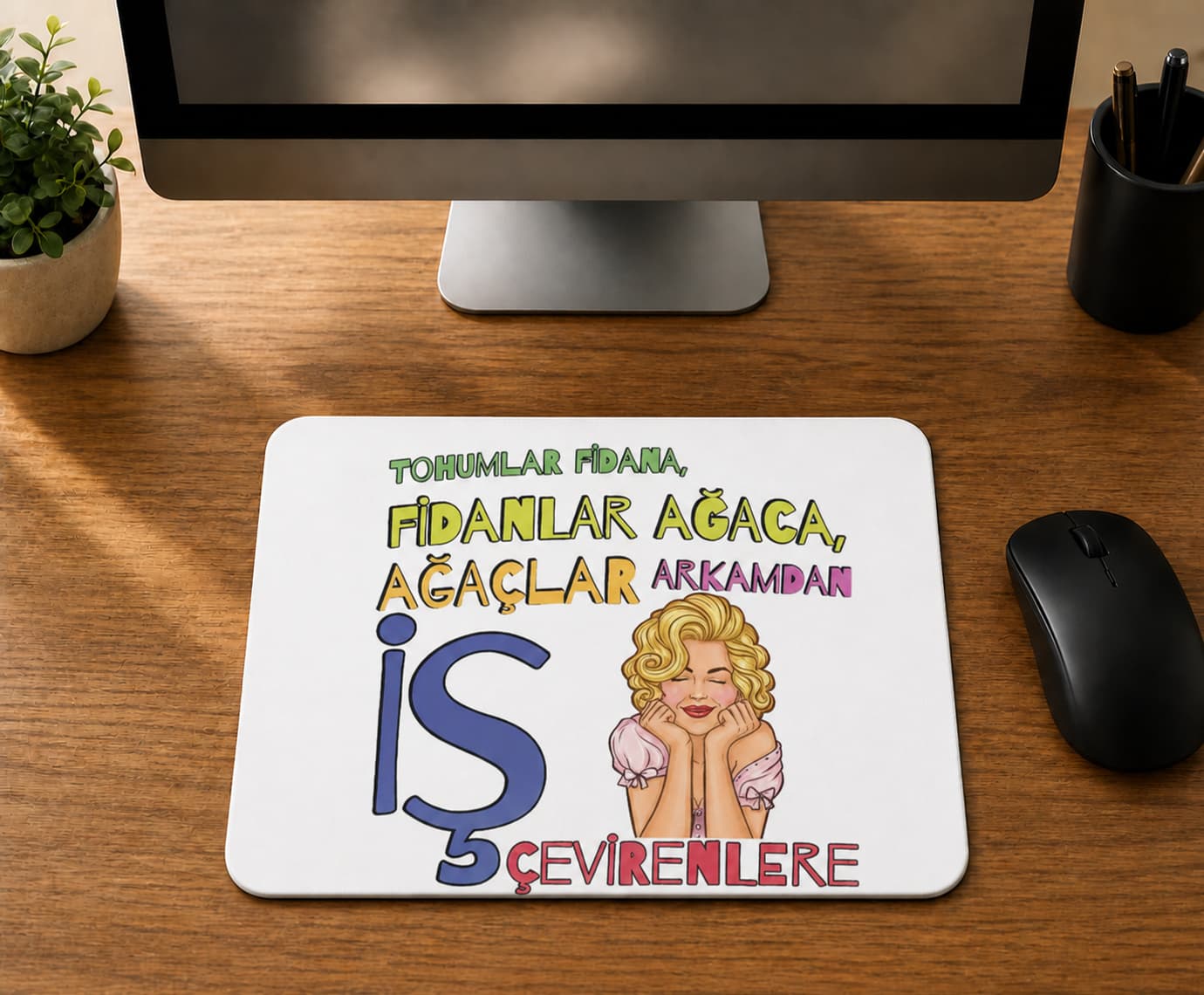 Tohumlar Fidana Fidanlar Ağaca - BASKILI MOUSE PAD