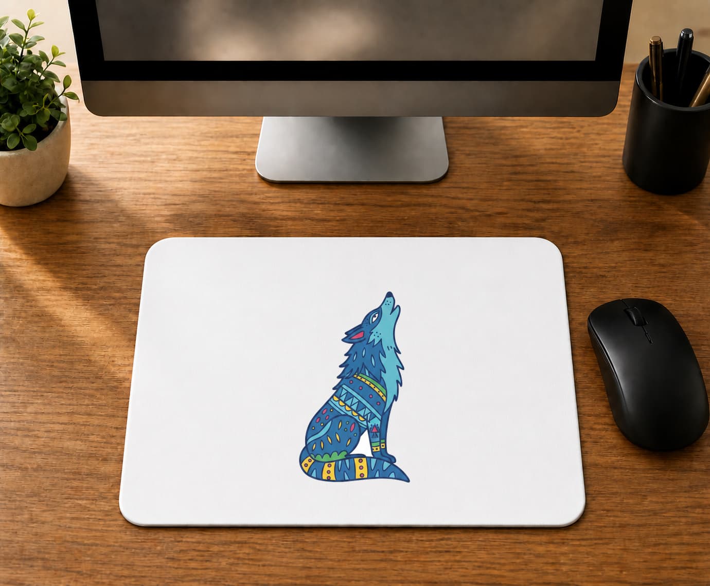 Mavi Kurt - BASKILI MOUSE PAD