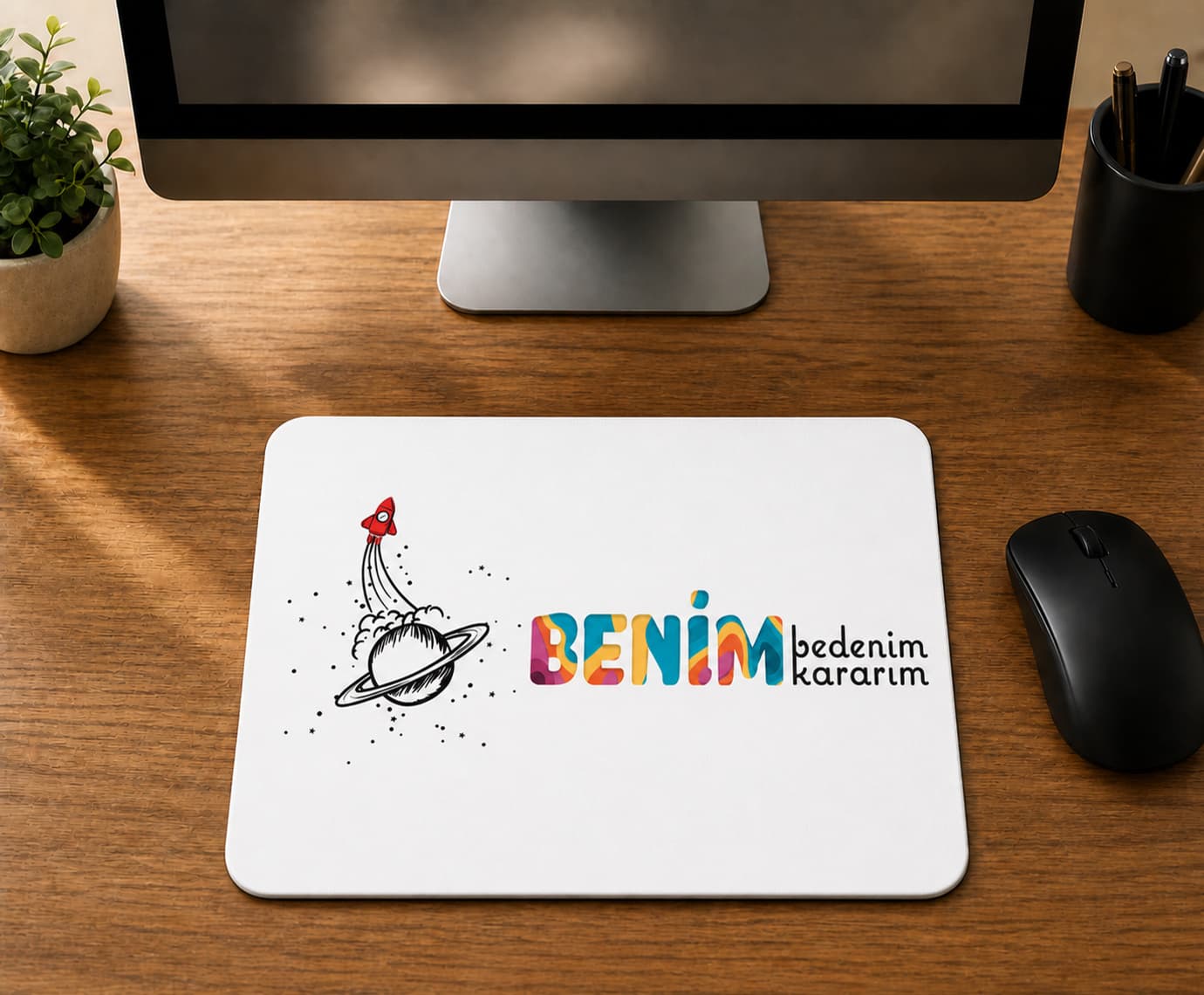 Gezegen Ve Uzay Mekiği Tasarım - BASKILI MOUSE PAD