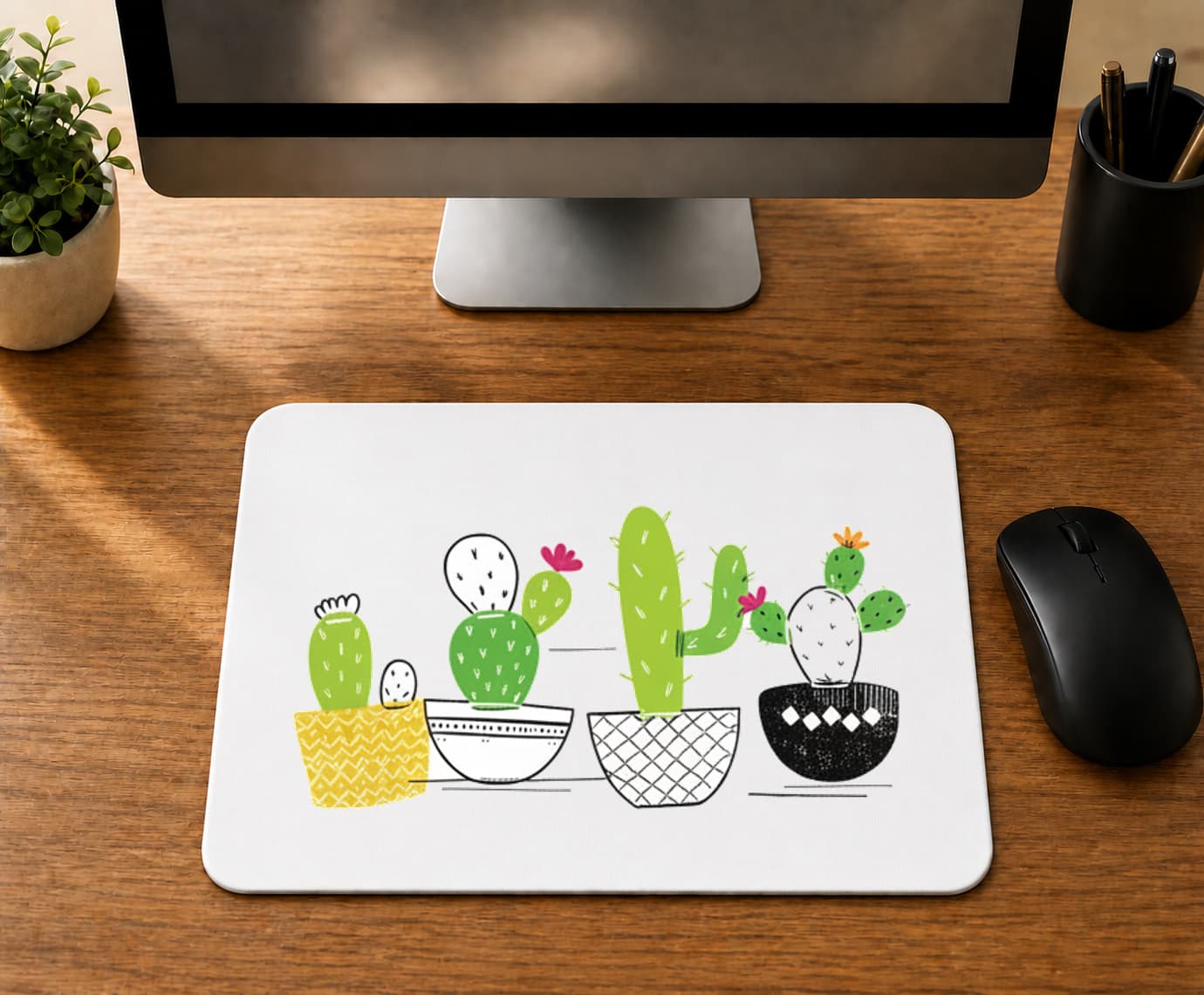 4lü Kaktüs Tasarım - BASKILI MOUSE PAD