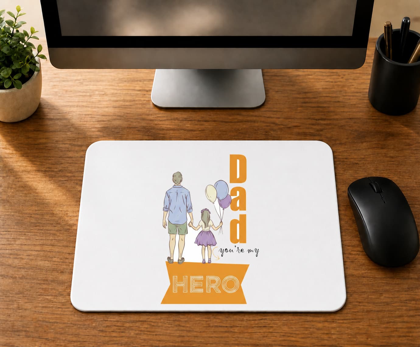 Hero-baba&kız - BASKILI MOUSE PAD