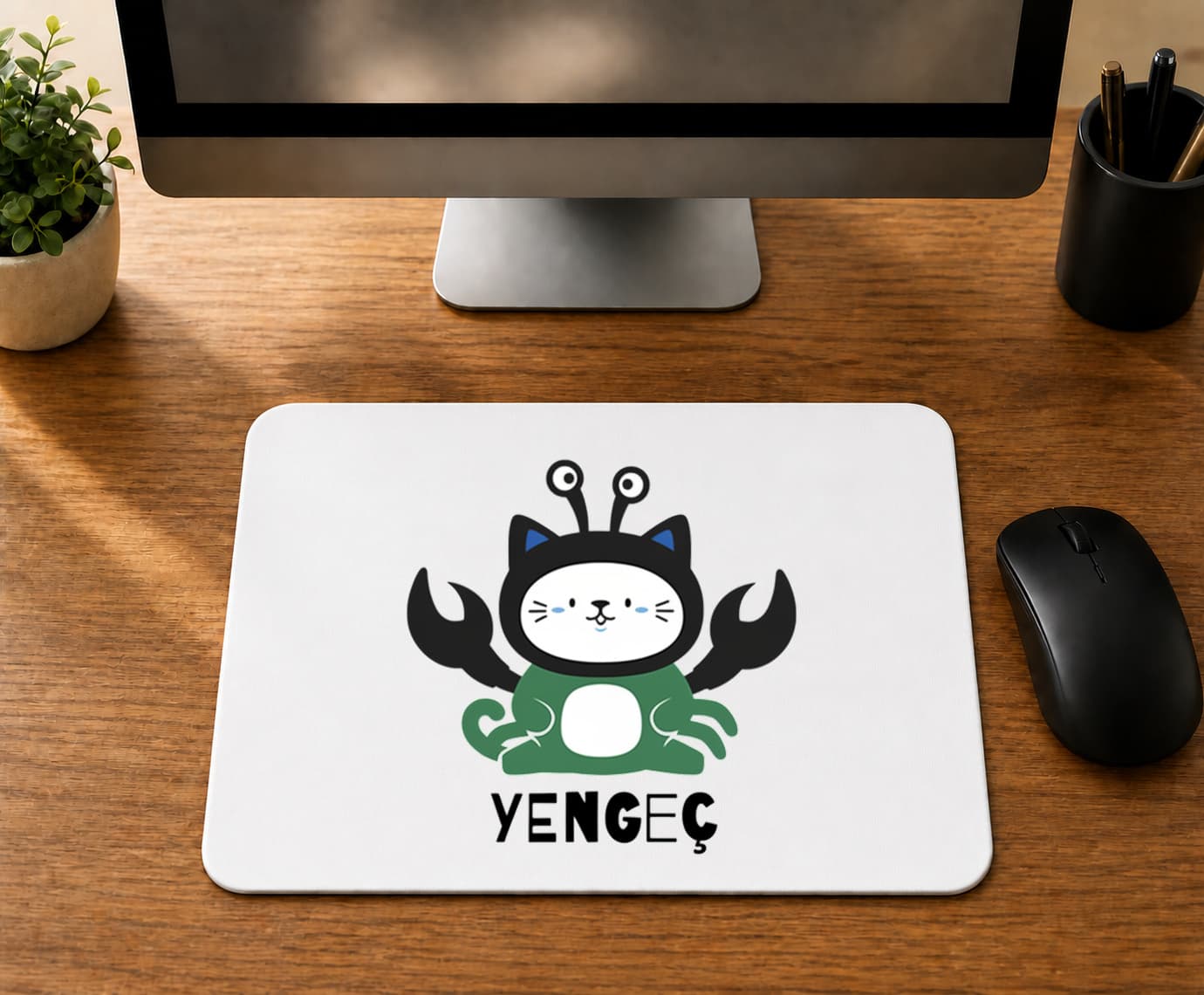 Yengeç Burcu Ve Onla Alakalı Komik Açıklama Simgesi - BASKILI MOUSE PAD