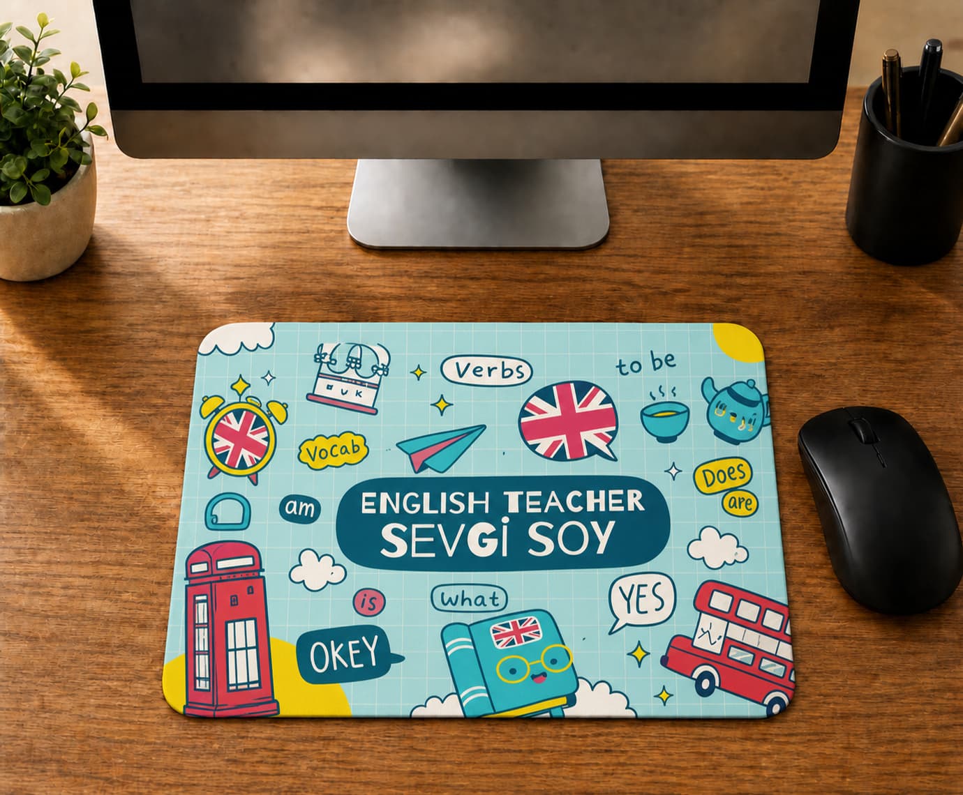 Kişiye Özel Ingilizce Öğretmeni - BASKILI MOUSE PAD