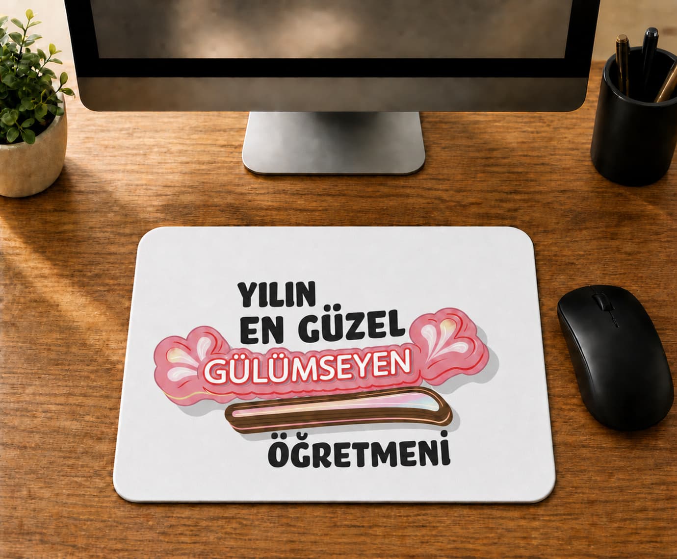 Yılın En Güzel Gülümseyen Öğretmeni - BASKILI MOUSE PAD