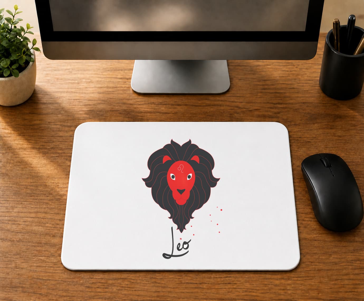 Aslan Burcu Simgesi - BASKILI MOUSE PAD